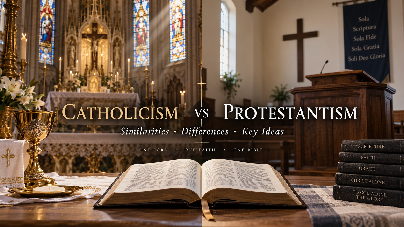 Catholicism and Protestantism: similarities and differences